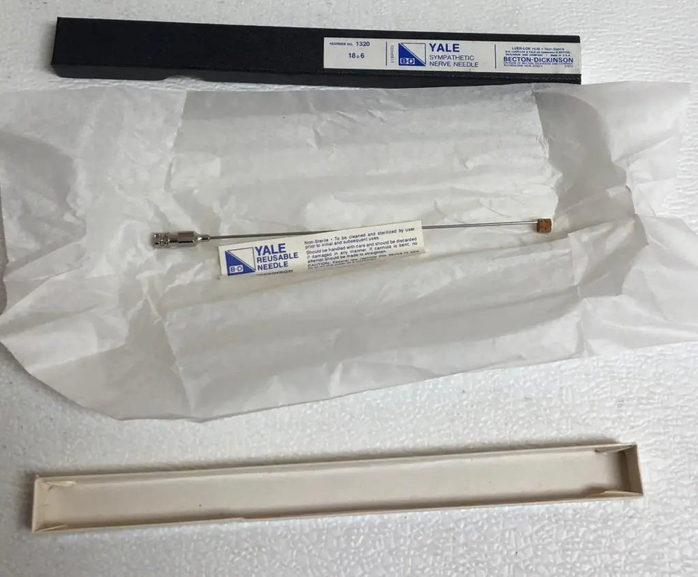 
                  
                    BD Yale Sympathetic Nerve Needle 18G6 Reorder No. 1320
                  
                