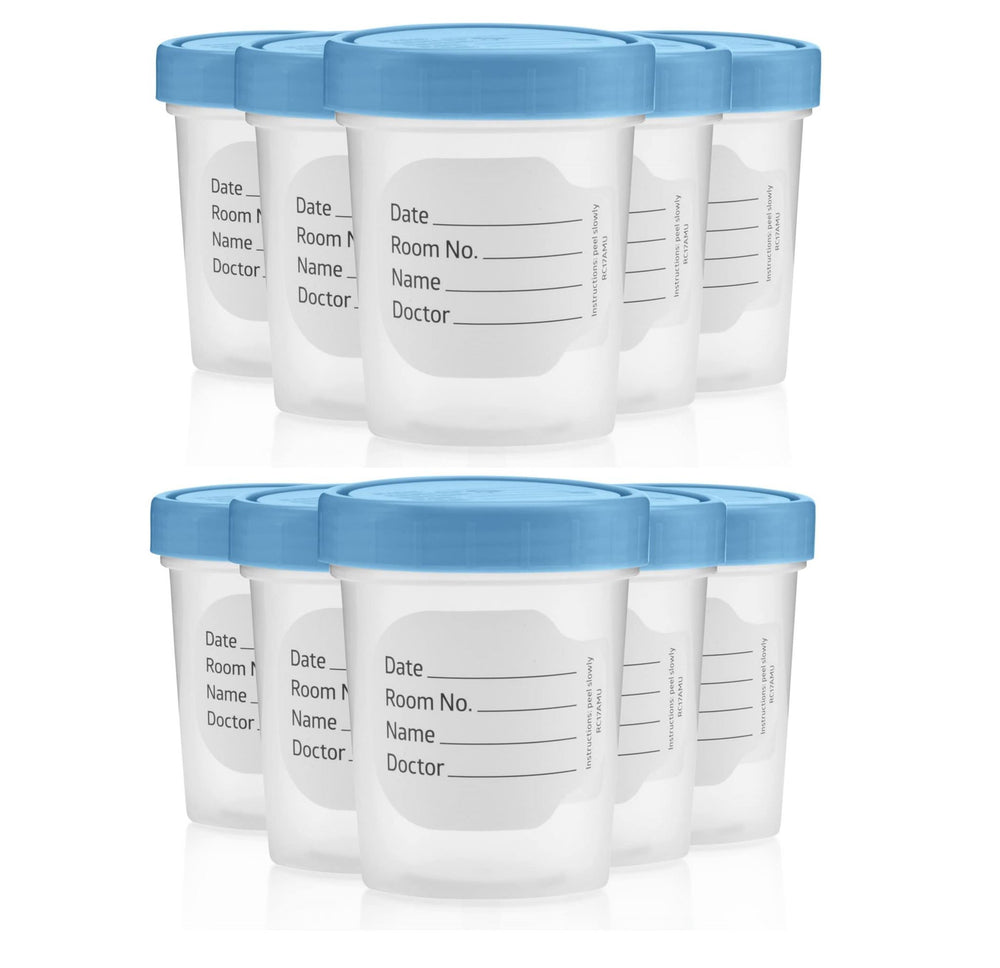 
                  
                    Sterile Specimen Cups [10 Count] 4oz Clear Urine Cup with Leak Proof Screw On Li
                  
                