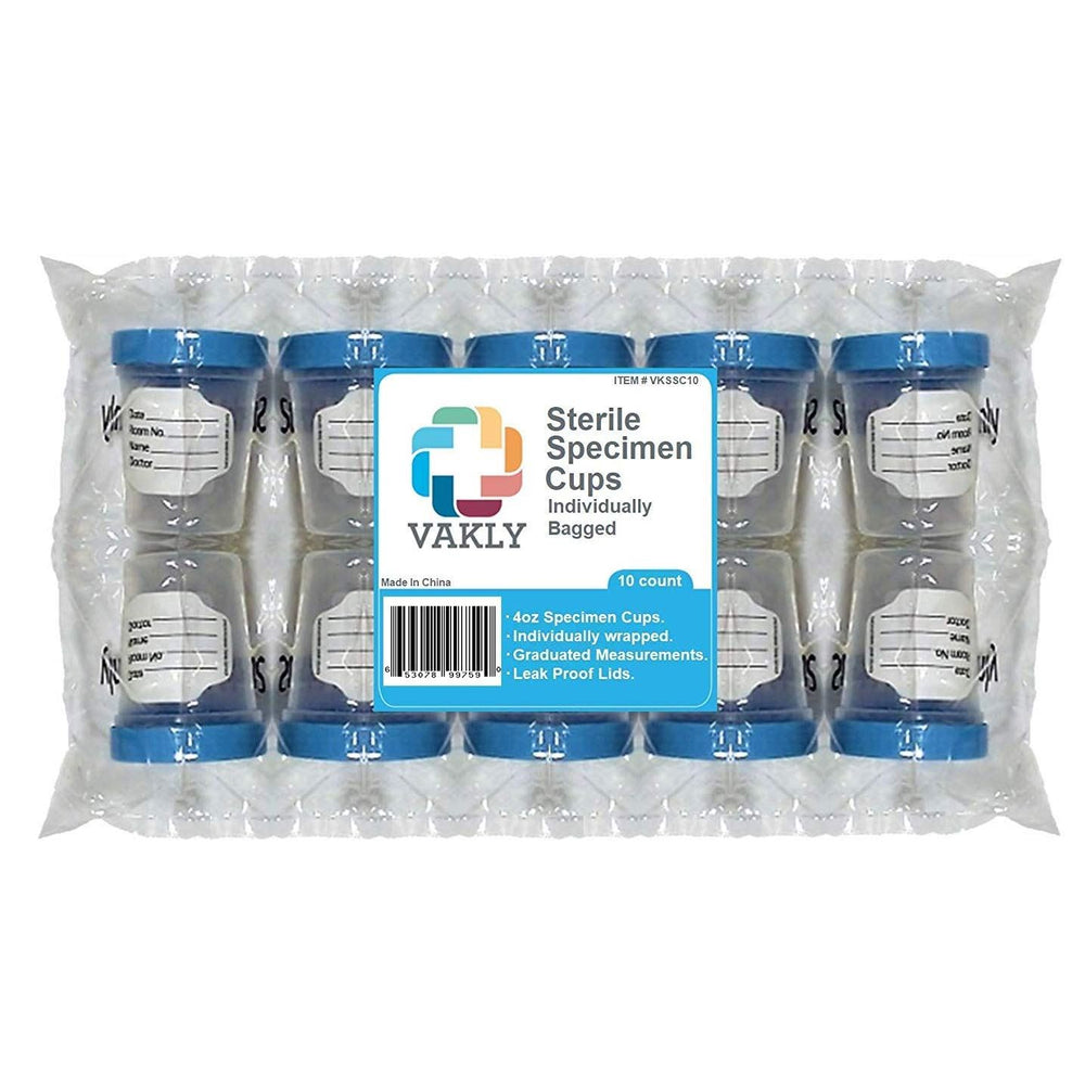 
                  
                    Sterile Specimen Cups [10 Count] 4oz Clear Urine Cup with Leak Proof Screw On Li
                  
                