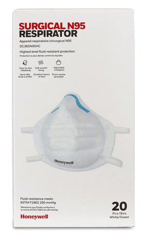 
                  
                    Honeywell Safety NIOSH-Approved, N95 Cup Mask with Nose Clip, 20-pack (DC365N95H
                  
                