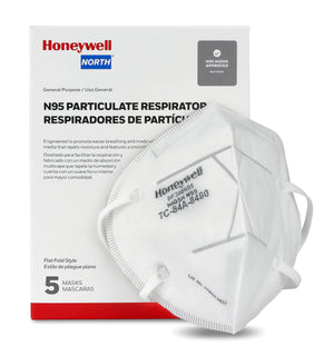 
                  
                    Honeywell Safety NIOSH-Approved N95 Flatfold Mask, 5-pack (RWS-54049)
                  
                