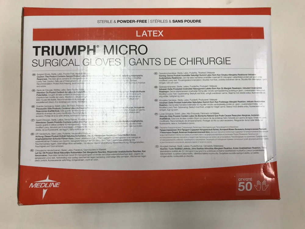 Medline MSG2370 Triumph Micro Surgical Gloves Size 7 | KeeboMed