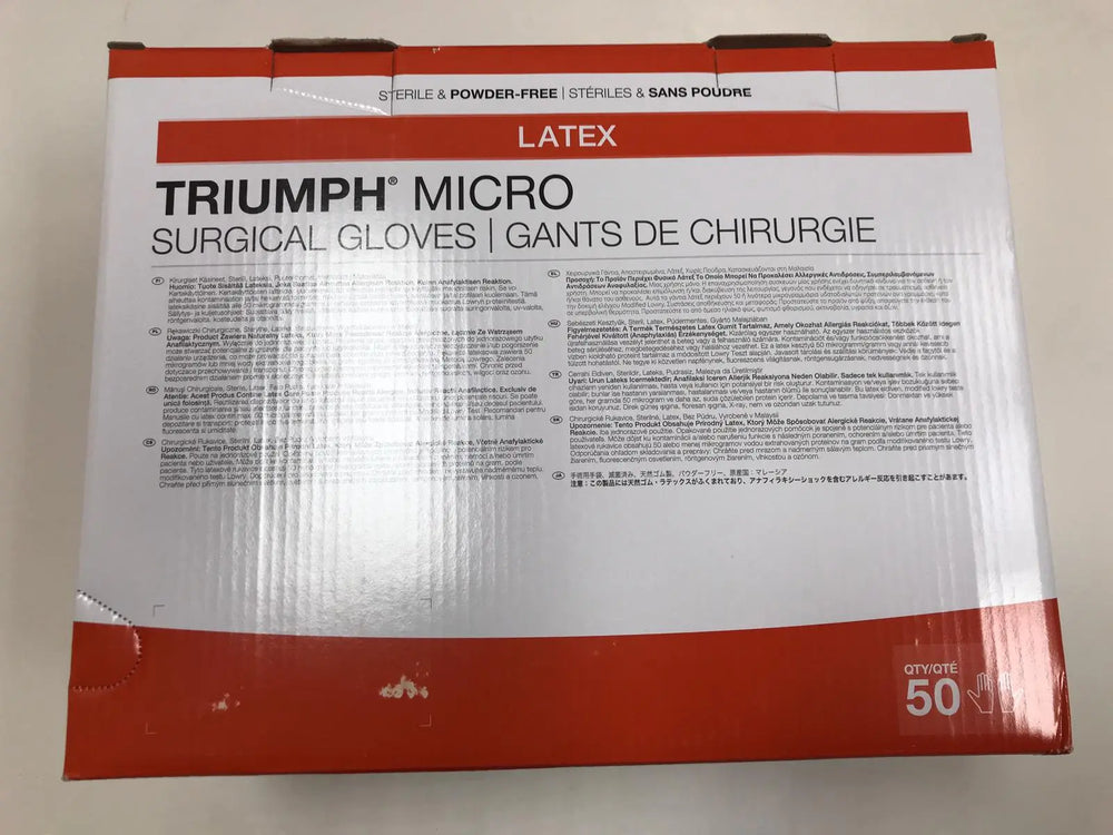 Medline MSG2375 Triumph Micro Surgical Gloves Size 7-1/2 | KeeboMed