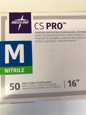 
                  
                    Medline CS16M CS Pro Nitrile Exam Gloves Extended Cuff 16" Medium | KeeboMed
                  
                