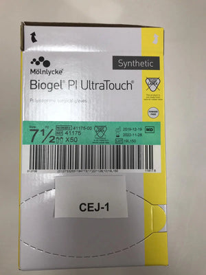 
                  
                    Molnlycke 41175 Biogel PI UltraTouch Polyisoprene Surgical Gloves, 7-1/2" | KeeboMed
                  
                