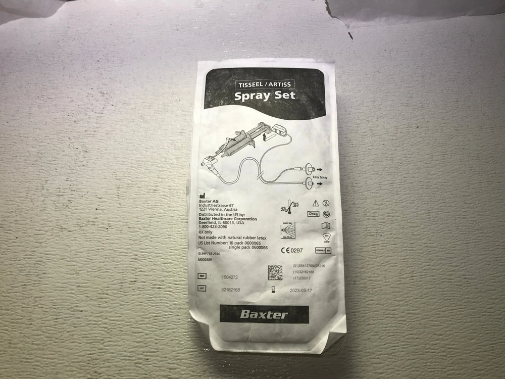 Baxter Tisseel Artiss Spray Set, Single Use, Latex Free, REF: 1504272 | KeeboMed Medical Disposables