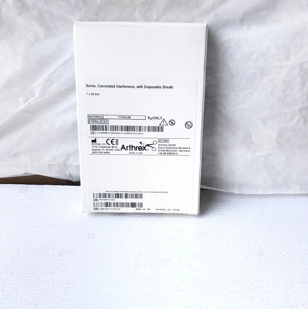 
                  
                    Arthrex AR-1370E Screw Cannulated Interference With Disposable Sheath 7 x 20mm, Titanium, Sterile, single use | KeeboMed Medical Disposables
                  
                
