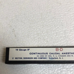 
                  
                    B-D Continuous Caudal Anesthesia Needle 19 Gauge 3”
                  
                