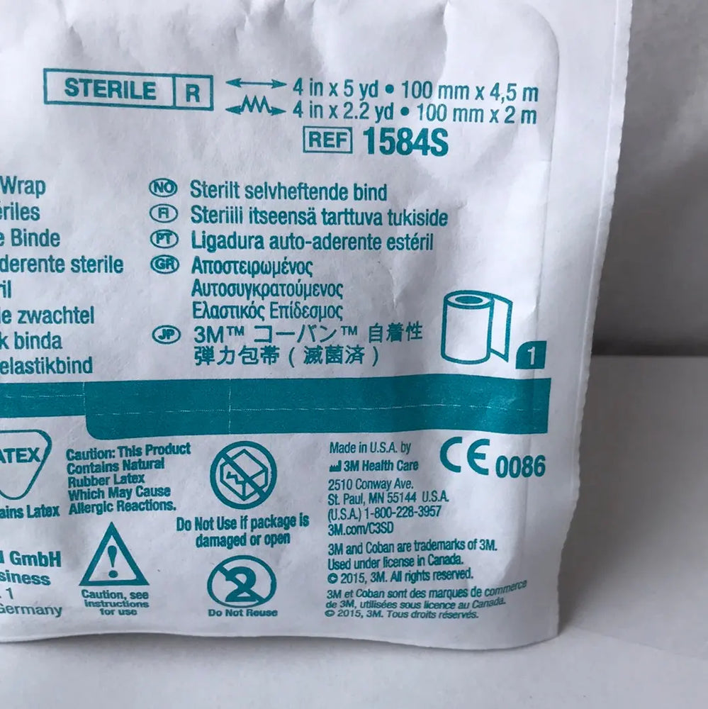 
                  
                    3M Coban 1584S Sterile Self-Adherent Wrap 4" | KeeboMed Medical Disposables
                  
                