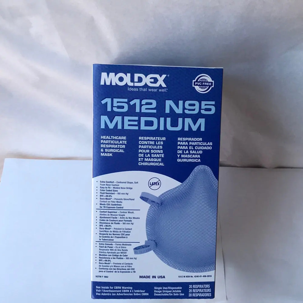 Moldex 1512 N95 Respirator Medium 160 Count | KeeboMed Medical Disposables