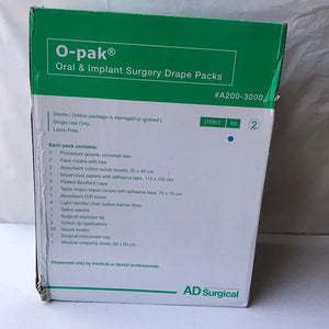 
                  
                    AD Surgical #A200-3000 O-Pak® Sterile Oral Surgery Drape Packs
                  
                