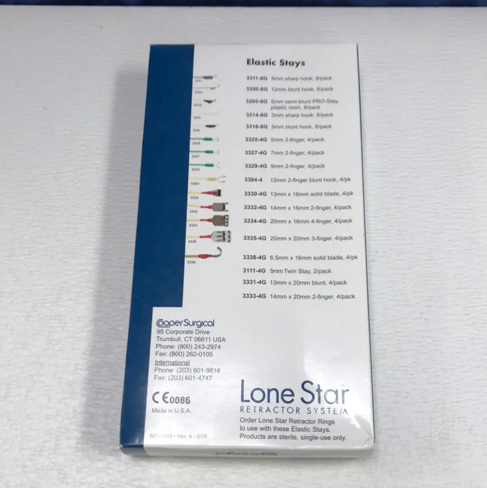 
                  
                    Cooper Surgical 3311-8G Lone Star Elastic Stays | KeeboMed
                  
                