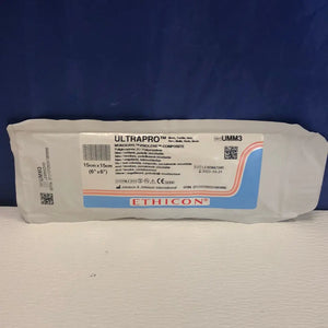 
                  
                    Ethicon Ultrapro Monocryl Prolene Composit Poliglecaprone 25 / Polypropylene, Ref UMM3, 6" x 6", Blue / undyed, partially absorbable | KeeboMed
                  
                