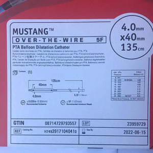 
                  
                    Boston Scientific H7493917104040 Mustang Over-The-Wire PTA Ballon Dilatation Catheter | KeeboMed
                  
                