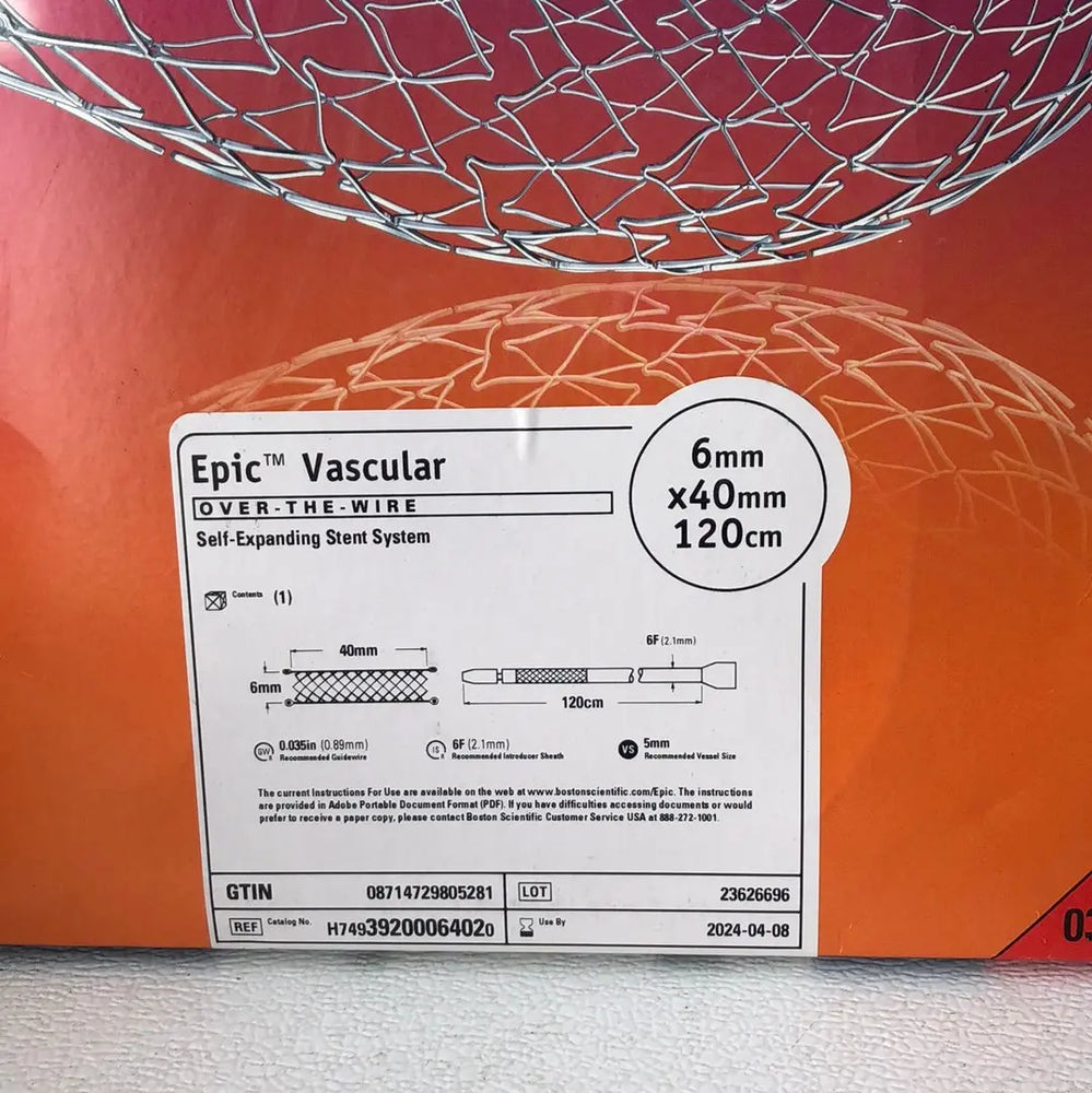 
                  
                    Boston Scientific H74939200064020 Epic Vascular Over The Wire Self Expanding Stent System 6mm x40mm 120cm | KeeboMed Medical 
                  
                