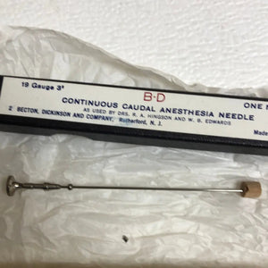 
                  
                    B-D Continuous Caudal Anesthesia Needle 19 Gauge 3”
                  
                
