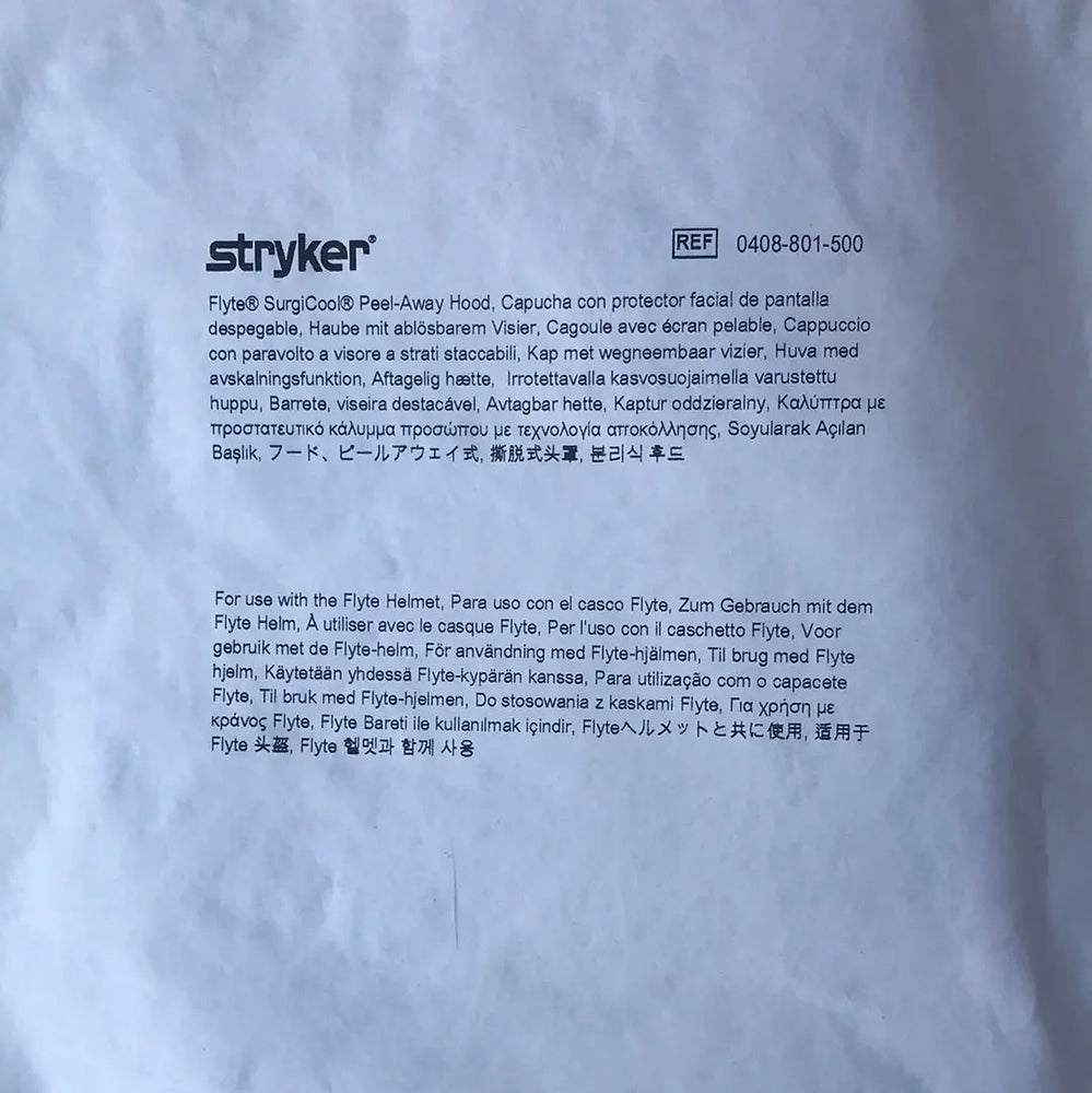 
                  
                    Stryker 0408-801-500 Flyte SurgiCool Peel-Away Hood | KeeboMed
                  
                