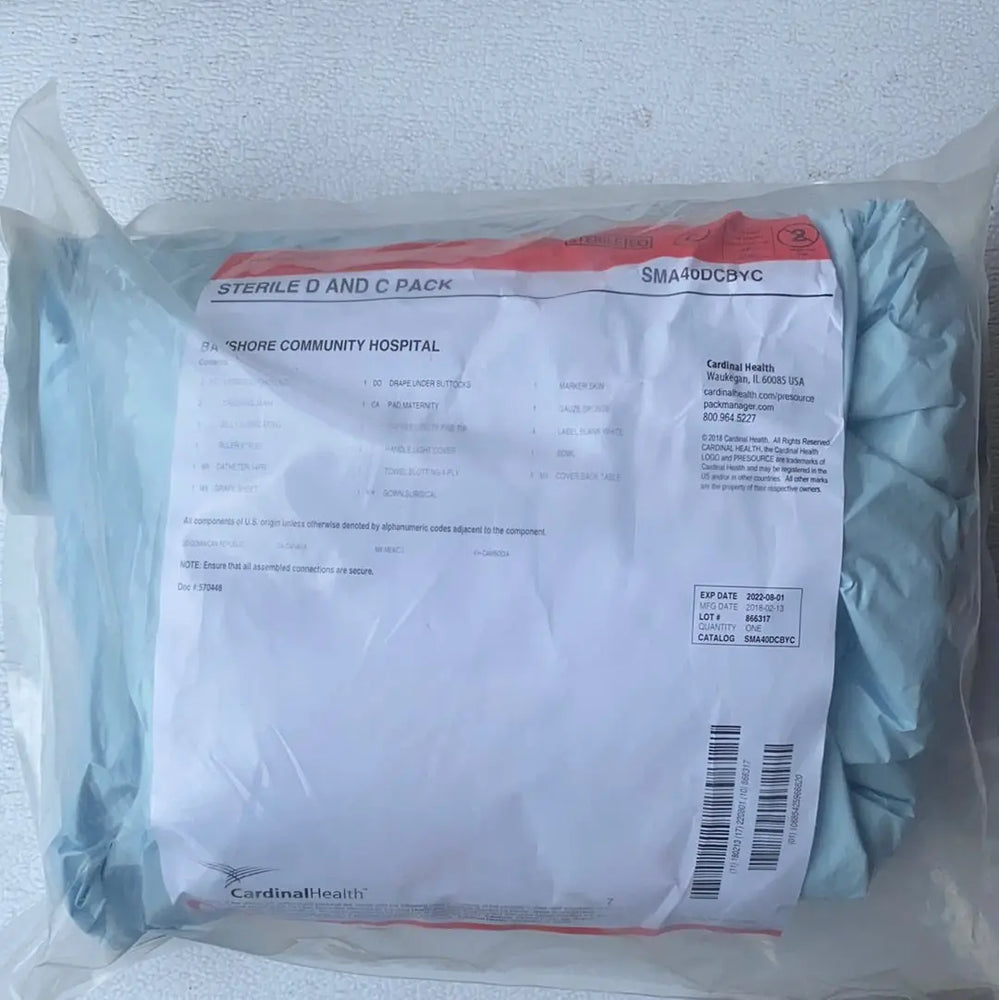 Cardinal Health Sterile D and C Pack REF SMA40DCBYC | KeeboMed Medical