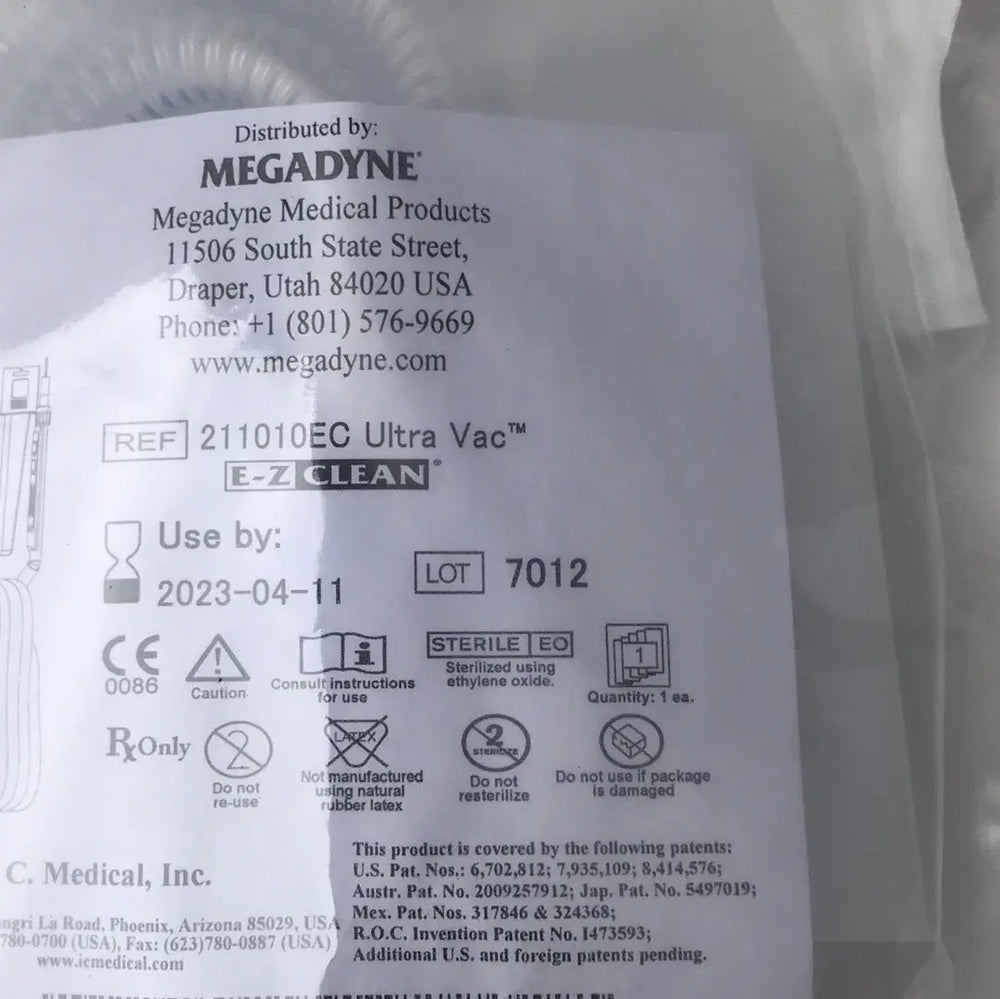 
                  
                    Megadyne EZ Clean Ulra Vac Ref: 211010EC, Single Use, Sterile | KeeboMed Medical Products
                  
                