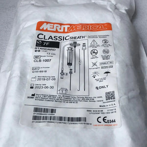 
                  
                    Merit Medical CLS-1007 Classic Sheath 7F, 13cm Length, Sterile Single Use Splittable Hemostatic Introducer System | KeeboMed Medical Disposables 
                  
                