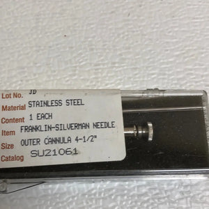 
                  
                    American V. Mueller Franklin-Silverman Needle Outer Cannula 4 1/2" | KeeboMed Surgical Needles
                  
                