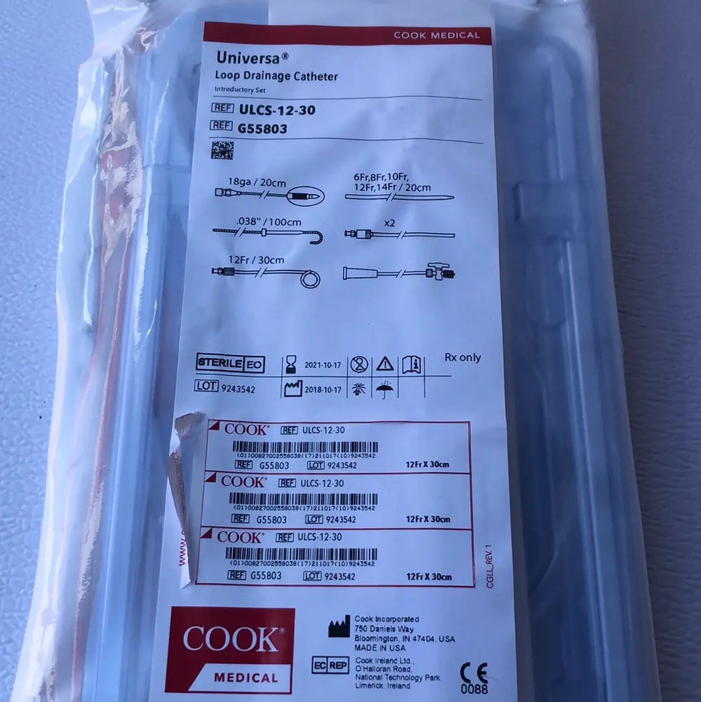 
                  
                    Cook Medical G55803 Universa Loop Drainage Catheter Introductory Set | KeeboMed
                  
                