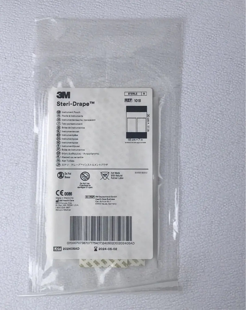 3M 1018 Steri-Drape Instrument Pouch 30cm x 18cm, Sterile, Single Use, Latex Free | KeeboMed Medical Disposables