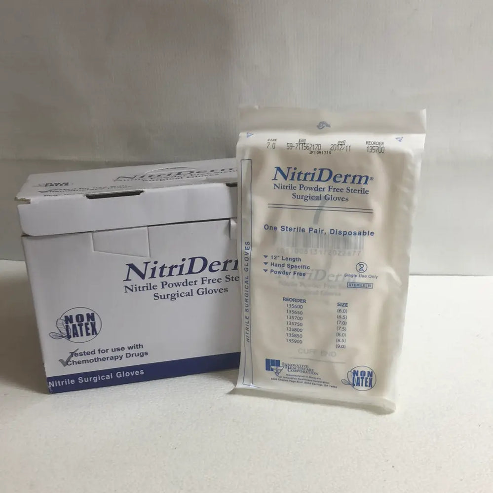 
                  
                    NitriDerm Nitrile Powder Free Sterile Surgical Gloves 7
                  
                