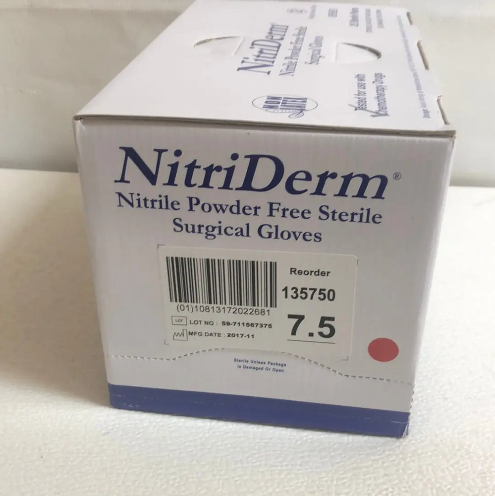 
                  
                    NitriDerm Nitrile Powder Free Sterile Surgical Gloves 7 1/2
                  
                