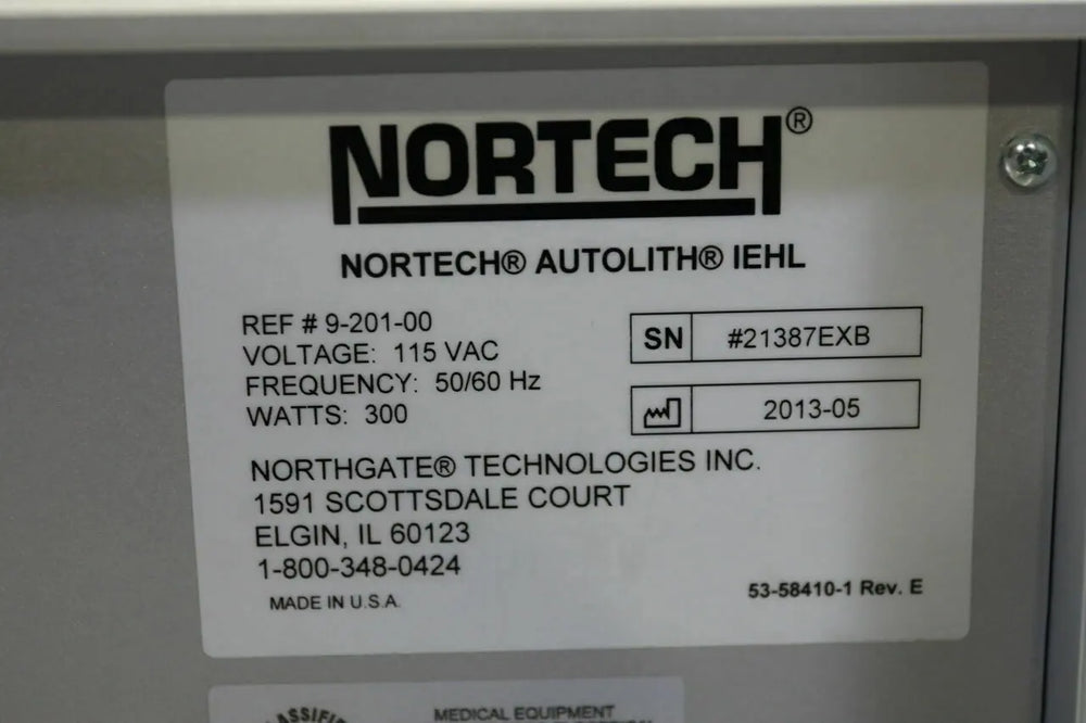 
                  
                    Northgate Technologies Nortech Autolith IEHL Monitor 9-201-00 | KeeboMed
                  
                