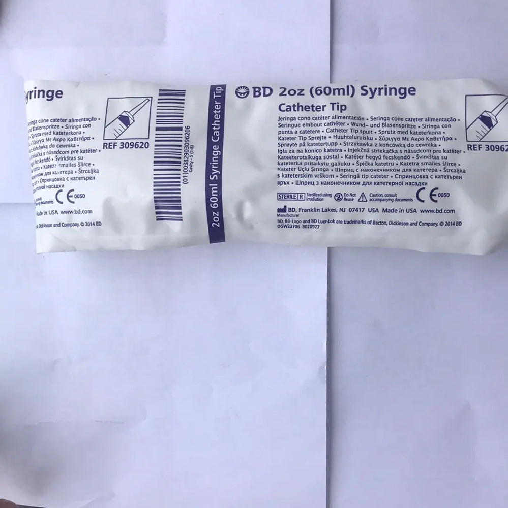 BD 2oz (60ml) Syringe Catheter Tip (Box of 16) REF: 309620 | KeeboMed Medical Disposables