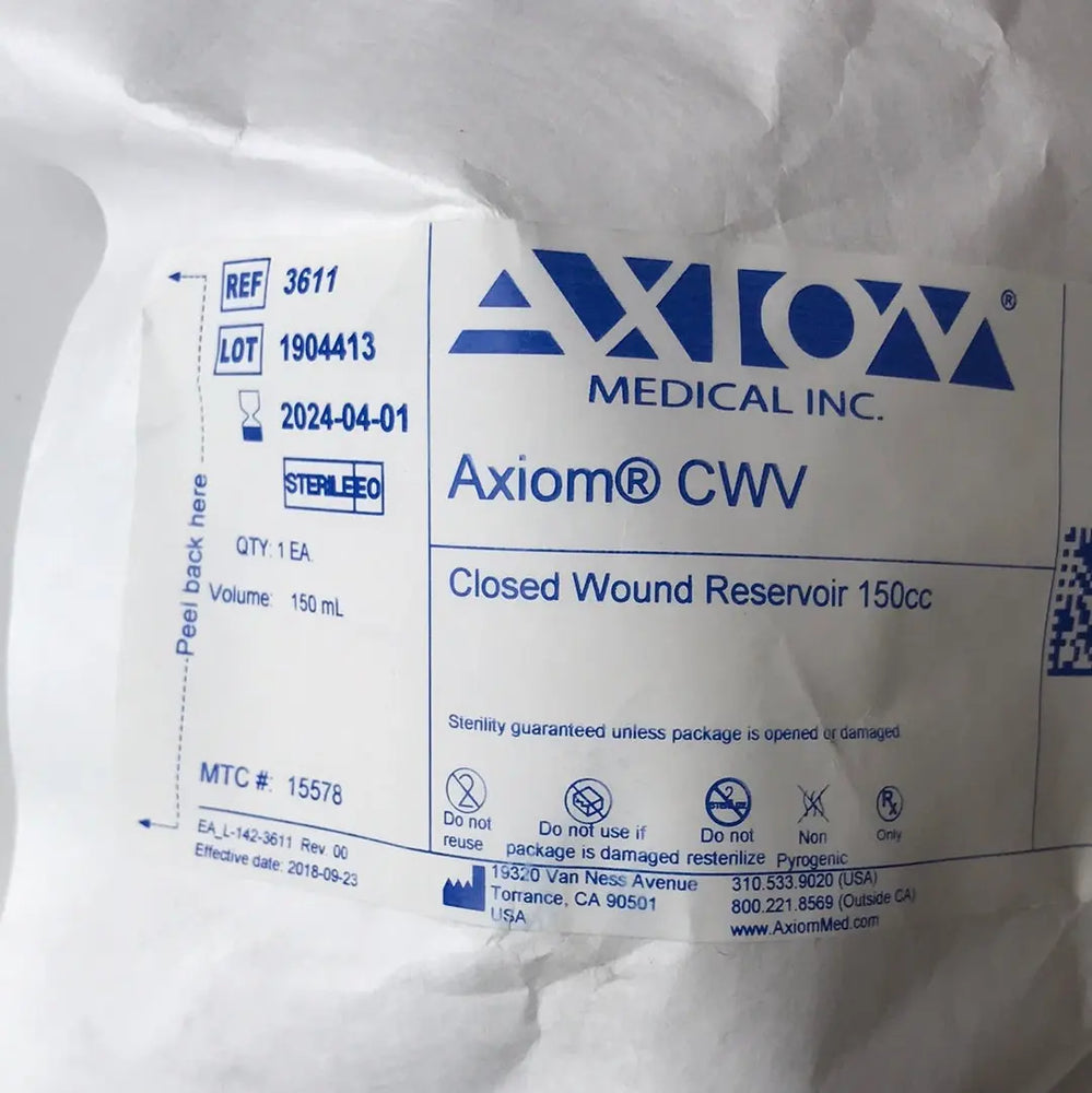 
                  
                    Axiom CWV Closed Wound Reservoir 150cc REF 3611 | KeeboMed Medical Supplies
                  
                
