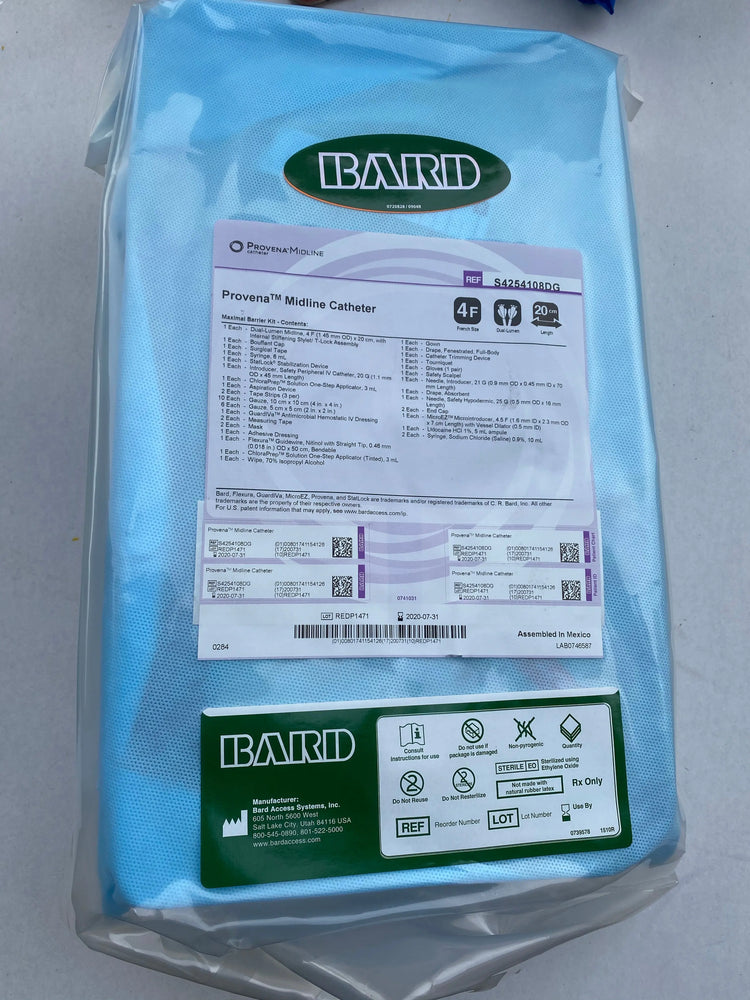 Bard Provena Midline Catheter Maximal Barrier Kit S4254108DG | KeeboMed
