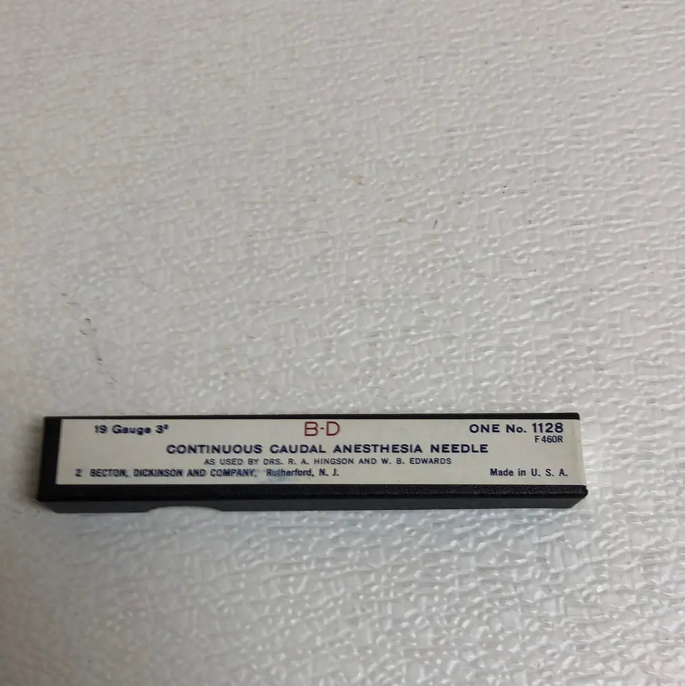 B-D Continuous Caudal Anesthesia Needle 19 Gauge 3”
