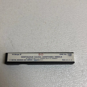 
                  
                    B-D Continuous Caudal Anesthesia Needle 19 Gauge 3”
                  
                