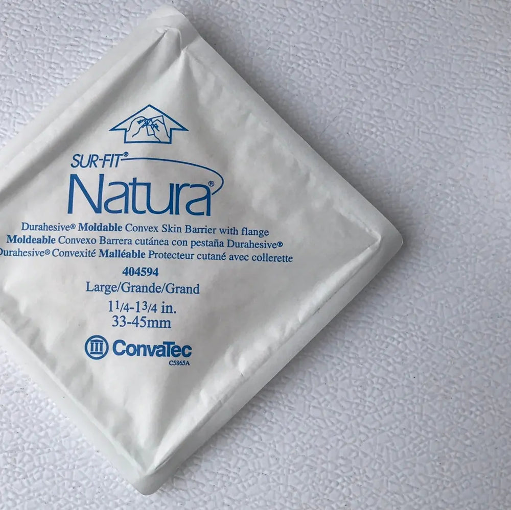ConvaTec 404594 SUR-FIT Natura Large 1.25-1.75 in. Durahesive Moldable Convex Skin Barrier with flange | KeeboMed Medical 