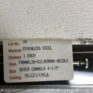 
                  
                    American V. Mueller Franklin-Silverman Needle Outer Cannula 4 1/2" | KeeboMed Surgical Needles
                  
                