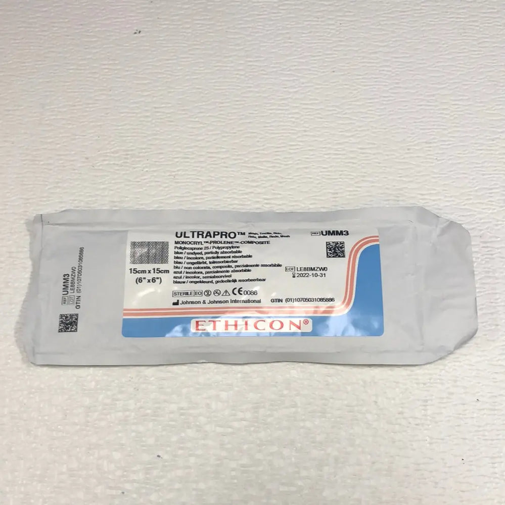Ethicon Ultrapro Monocryl Prolene Composit Poliglecaprone 25, Ref UMM3, 6