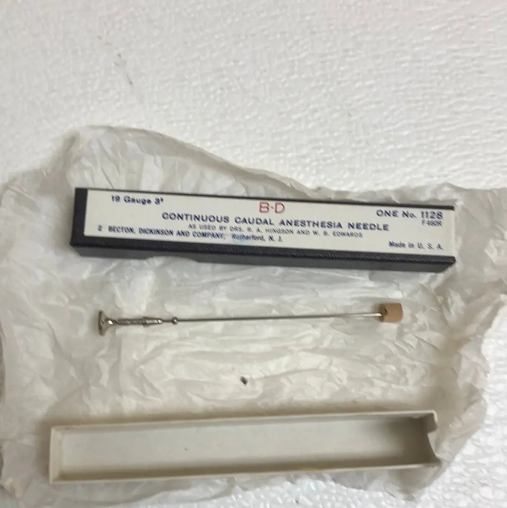 
                  
                    B-D Continuous Caudal Anesthesia Needle 19 Gauge 3”
                  
                