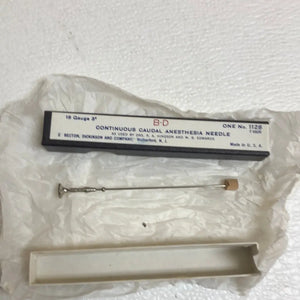 
                  
                    B-D Continuous Caudal Anesthesia Needle 19 Gauge 3”
                  
                