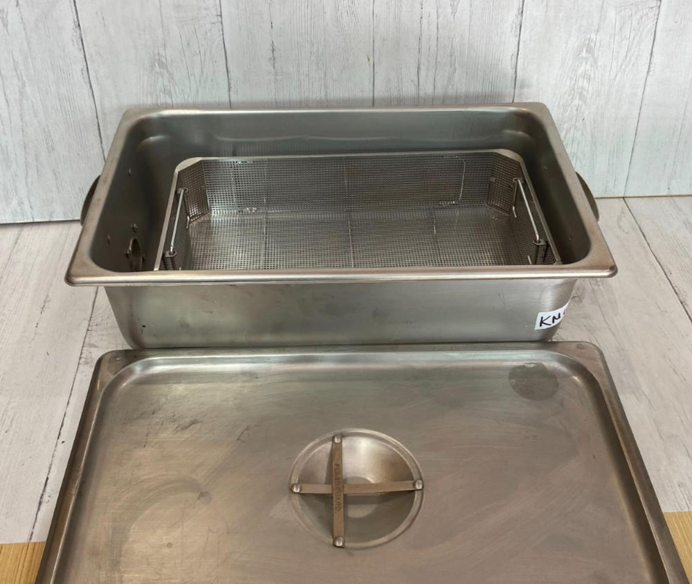 
                  
                    Flash/Guard Stainless Steel Sterilization Pan With Strainer and Lid| KeeboMed
                  
                
