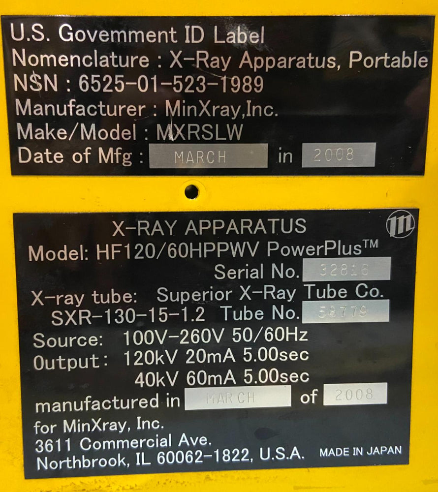 
                  
                    MinXRay HF120/60HPPWV PowerPlus Xray 2008
                  
                
