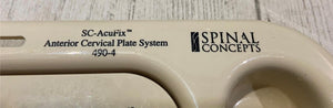 
                  
                    Spinal Concepts SC-Acufix Anterior Cervical Plate System 9.75x"9.25"x1"
                  
                