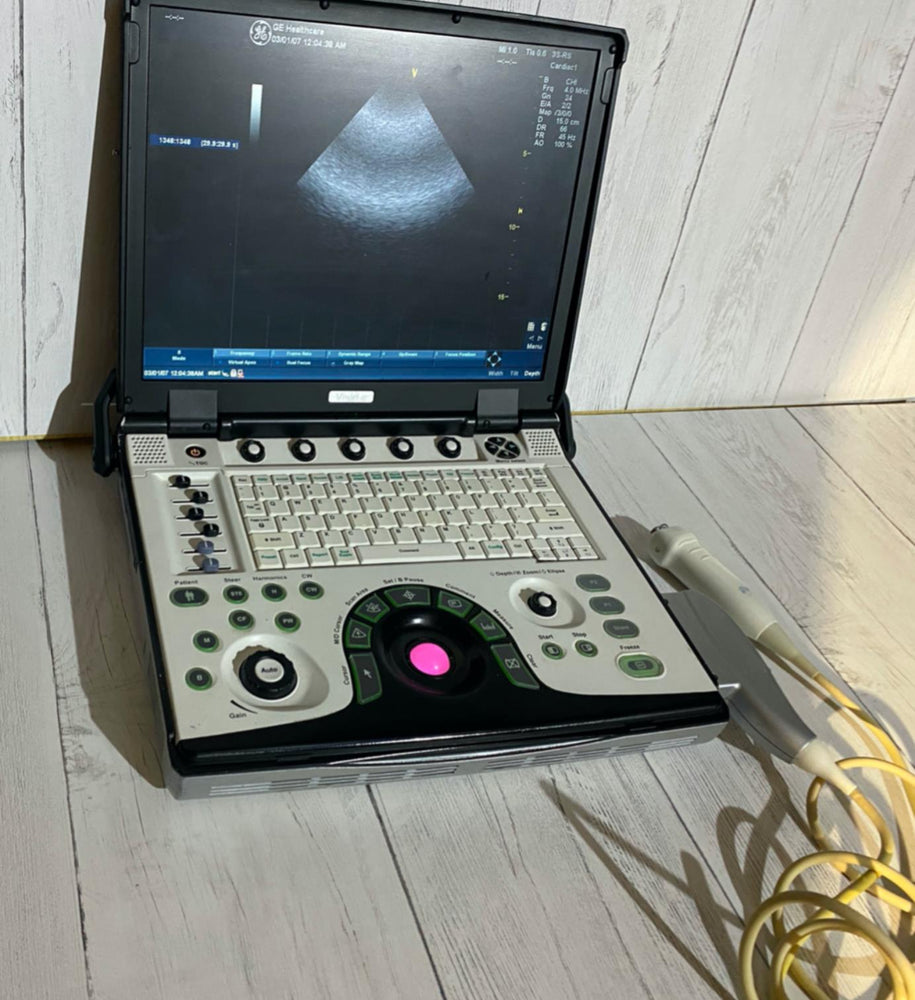 
                  
                    GE VIVID E Portable laptop Ultrasound with phased array probe and CW 2009
                  
                