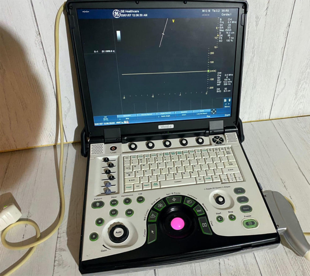 
                  
                    GE VIVID E Portable laptop Ultrasound with phased array probe and CW 2009
                  
                