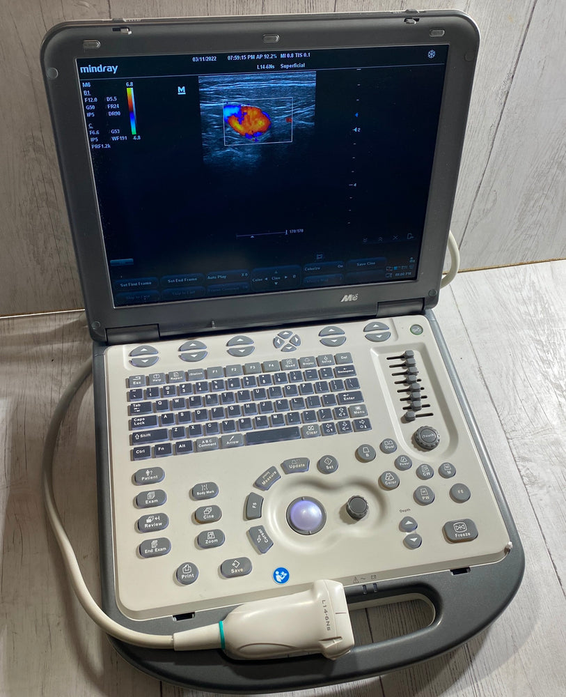 Mindray M6 Portable Ultraspund with one linear array probe L14-6NS   2018