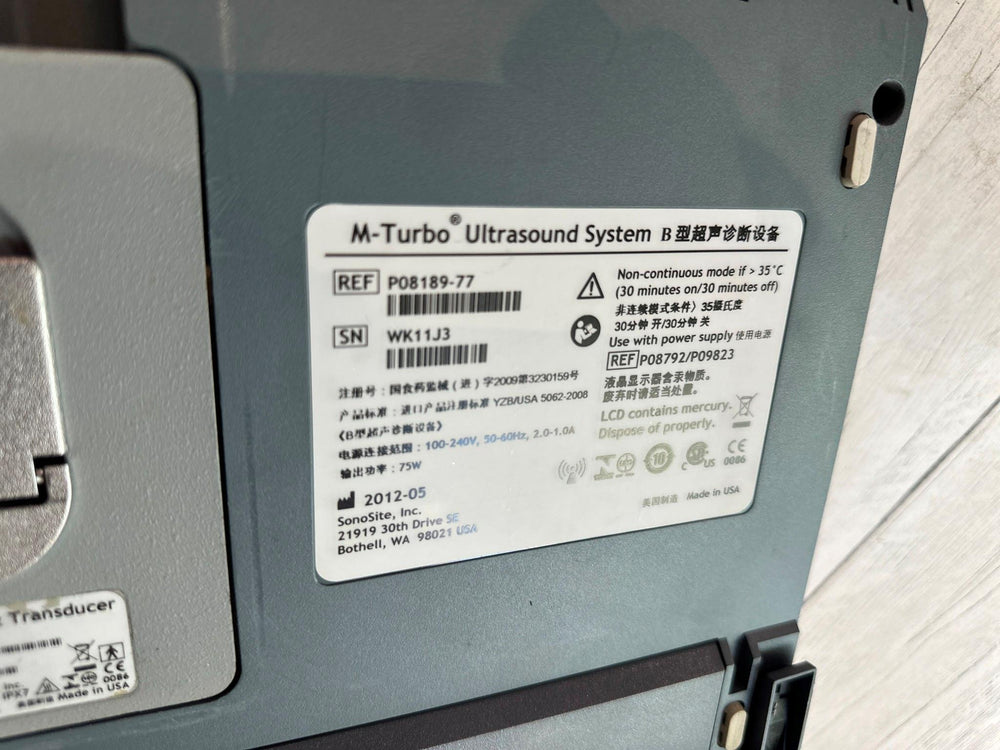 
                  
                    SonoSite M Turbo Ultrasound Machine 2012 With P21x Probe Warranty 6 Months
                  
                