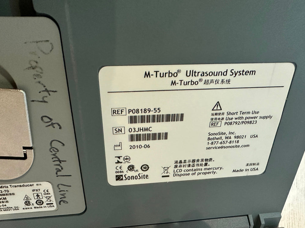 
                  
                    SonoSite M Turbo Ultrasound Machine 2010 With L38Xi Probe Warranty 6 Months
                  
                