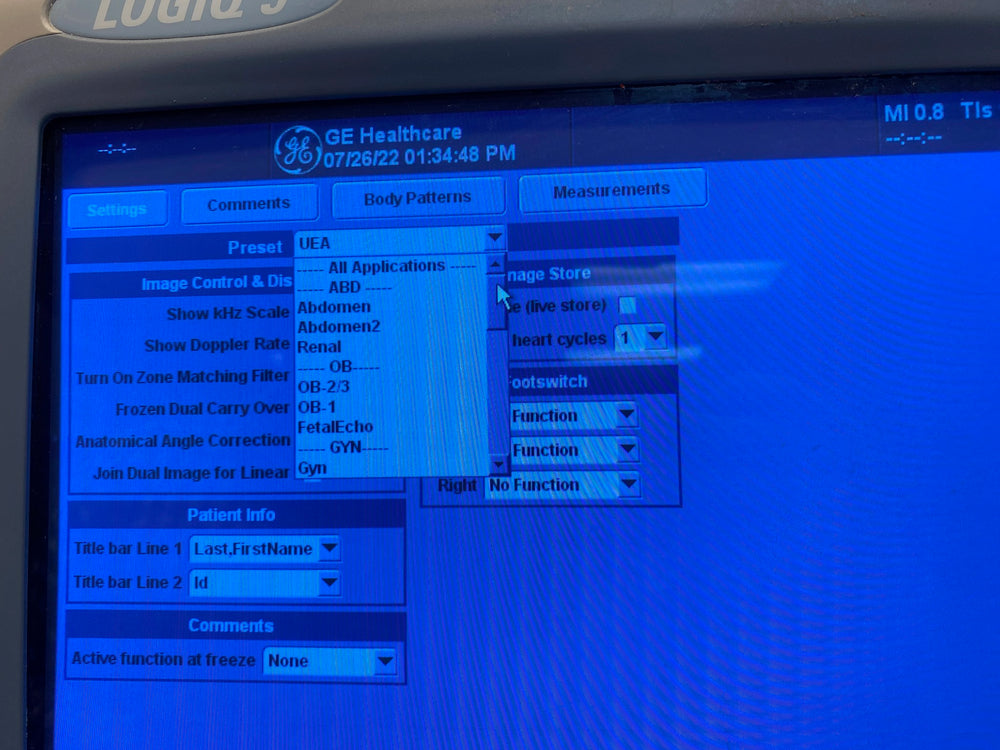 
                  
                    GE LOGIQ 9 ULTRASOUND MACHINE WITH 3 PROBES (M12L, E8C, 9L) 2005
                  
                