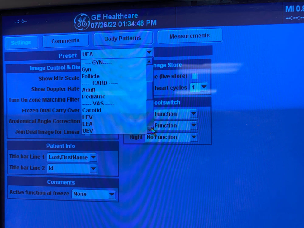 
                  
                    GE LOGIQ 9 ULTRASOUND MACHINE WITH 3 PROBES (M12L, E8C, 9L) 2005
                  
                